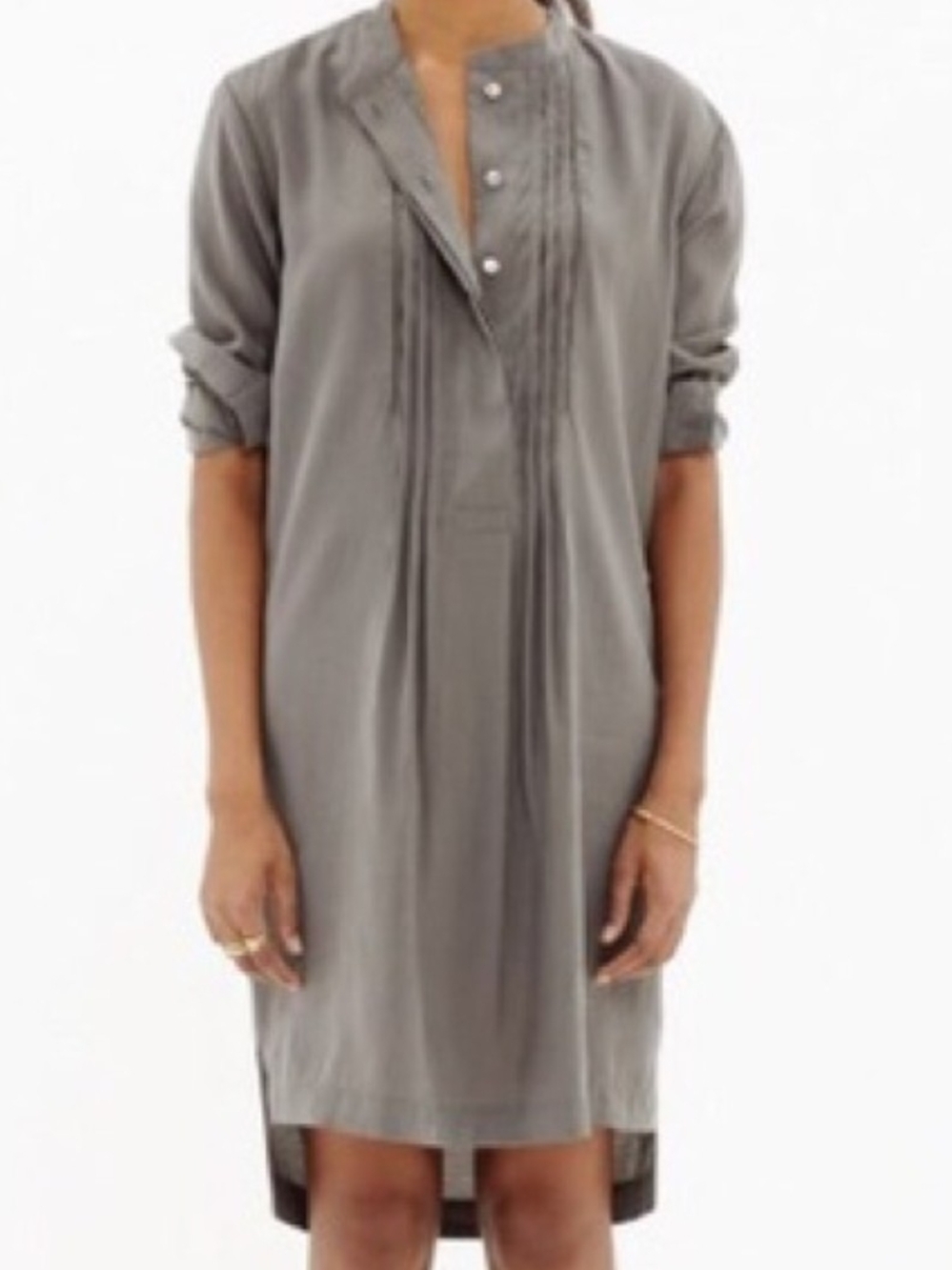 Madewell Olive Pleated Tunic Dress Size 10